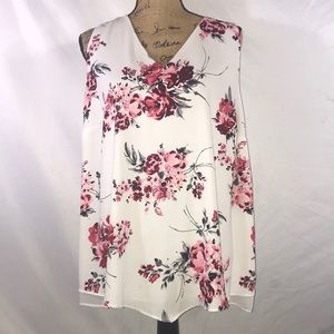 Croft & Barrow Floral Sleeveless Blouse